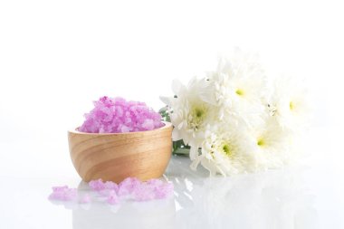 Spa tuz taş ve çiçek güzellik için 