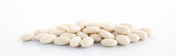 Grop bílé fazole, samostatný — Stock fotografie