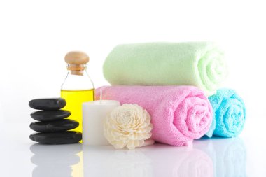 Spa nesne beyaz arka plan afiş