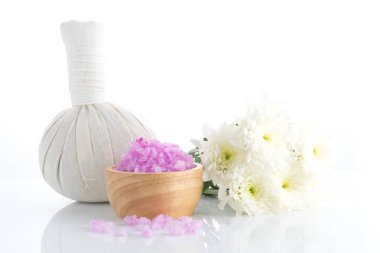 Spa tuz taş ve çiçek güzellik için 