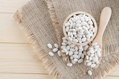 ahşap Kupası beyaz fasulye