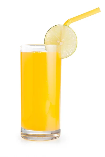 Välkommen drink apelsin juice isolerad på vit — Stockfoto