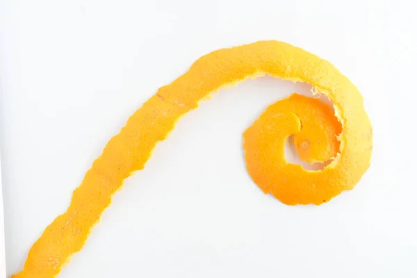 Cáscara de naranja blanco — Foto de Stock