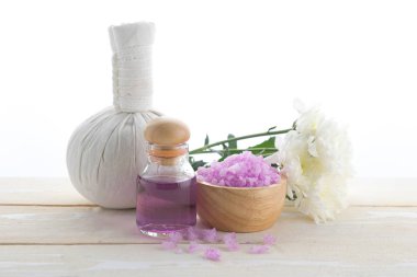 Spa tuz taş ve çiçek güzellik için 