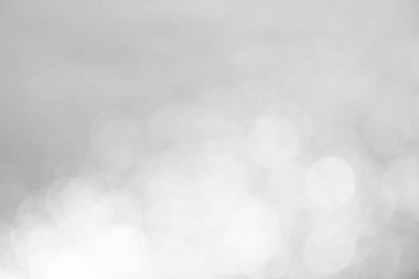 Gümüş ve beyaz bokeh ışıklar arka plan