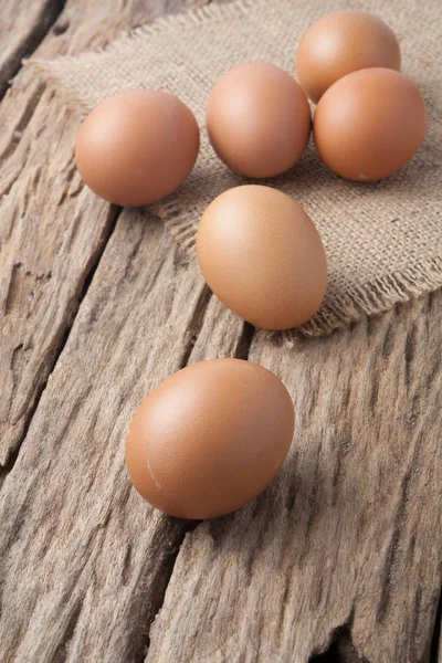 Egg on sack — Stock Photo, Image