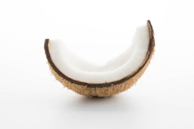 üzerinde beyaz izole hindistancevizi