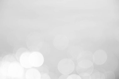 Gümüş ve beyaz bokeh ışıklar arka plan