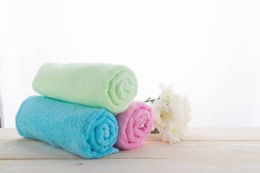 ahşap arka plan nesnesinde Spa