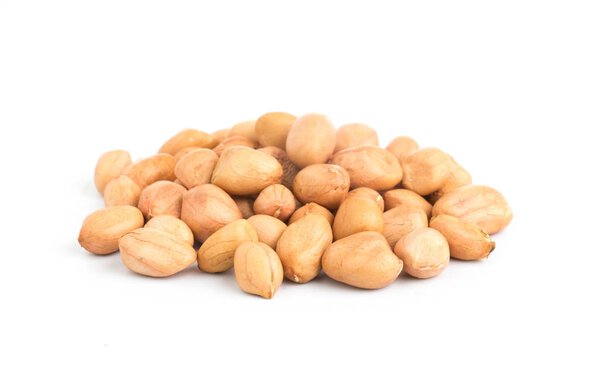 group peanuts isolated on a white