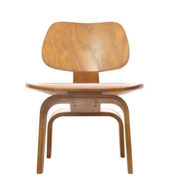 ahşap rahat sandalye üzerinde beyaz izole 