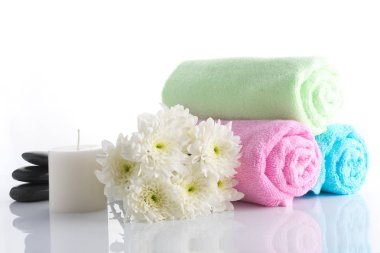 Spa nesne beyaz arka plan afiş