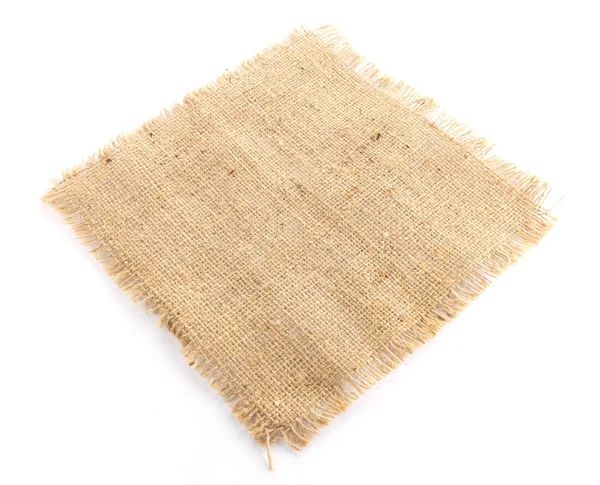 Burlap hessian saque isolado — Fotografia de Stock