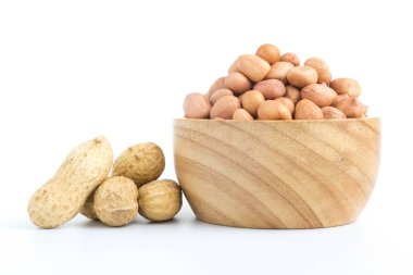 Fıstık ahşap Kupası beyaz izole