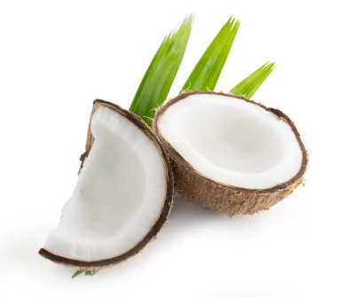 hindistancevizi yaprakları üzerinde beyaz izole ile