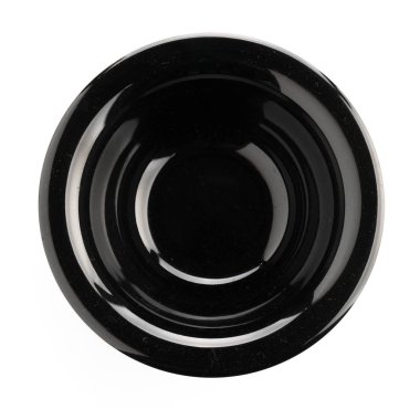 siyah üzerine beyaz izole kase 