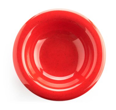 Beyaz izole kırmızı kase 