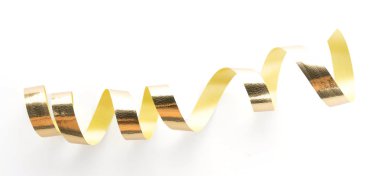 Altın şerit izole üzerinde beyaz rulo