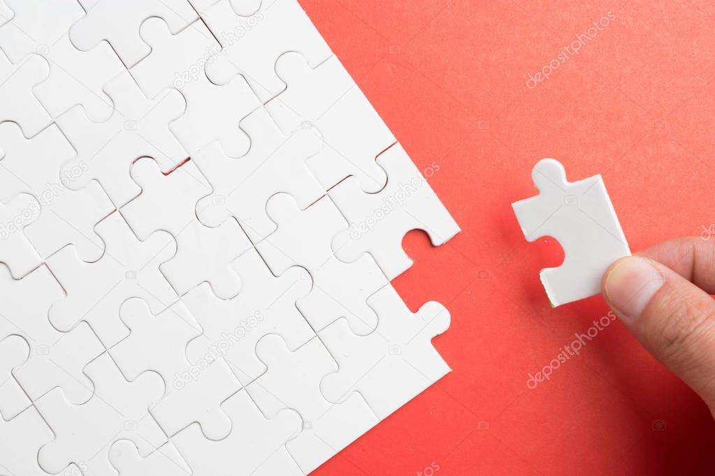put the last piece of jigsaw puzzle to complete the mission
