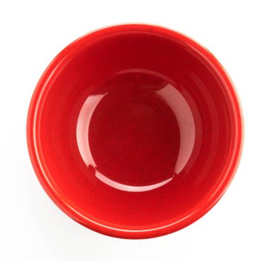 Beyaz izole kırmızı kase 