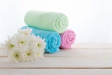 ahşap arka plan nesnesinde Spa