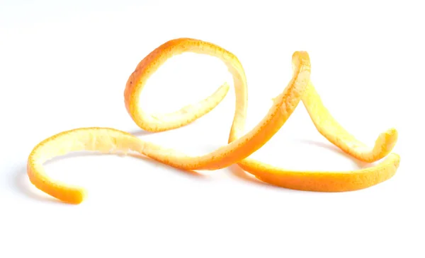 Orange mandarin lemon twist isolated — Stock Photo, Image