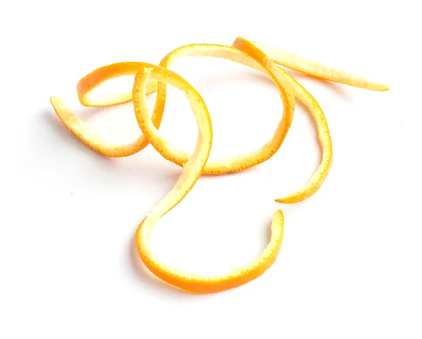 Orange mandarin lemon twist isolated — Stock Photo, Image