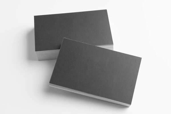 business card on desk white 