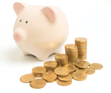 kumbara ve izole para Kulesi