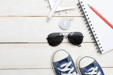 seyahat gezi aksesuarları öğeler seyahat kavramı