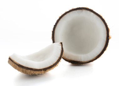 üzerinde beyaz izole hindistancevizi