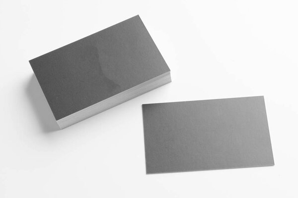 business card on desk white 