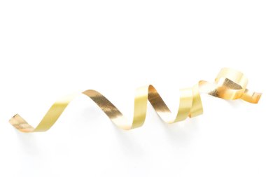 Altın şerit rulo üzerinde izole beyaz arka plan