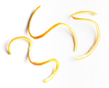 beyaz izole portakal mandalina limon twist