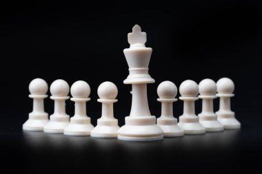 Satranç siyah üzerine izole