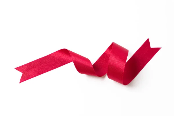 Red banners ribbons label on white — Stock Photo, Image