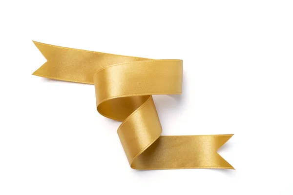 Gold banners ribbons label on white — Stock Photo, Image