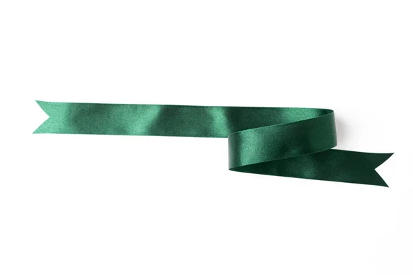 Green banners ribbons label on white — Stock Photo, Image