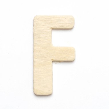 F tahta yazı tipi harfi izole et