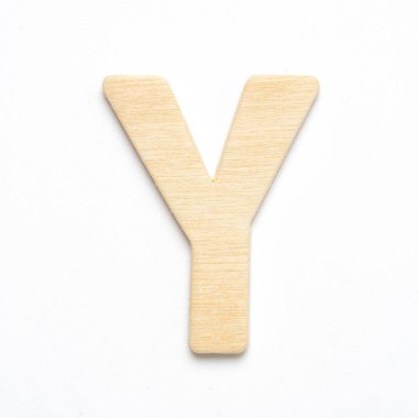 Y ahşap yazı tipi harfi ayır