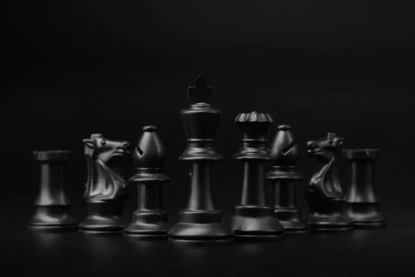 Sakk elszigetelt fekete — Stock Fotó