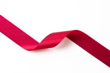 Kırmızı afiş şeritler beyaz etiket 