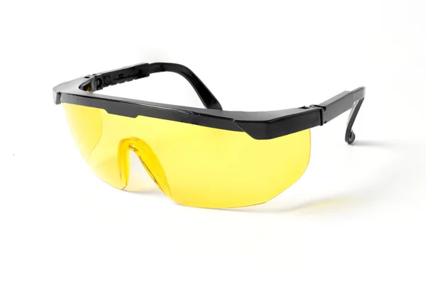 Óculos de trabalho de proteção de plástico preto — Fotografia de Stock