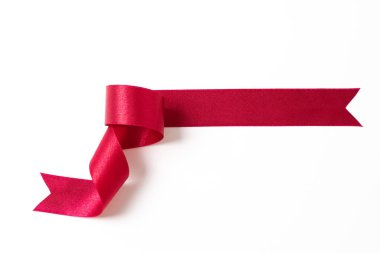 Kırmızı afiş şeritler beyaz etiket 