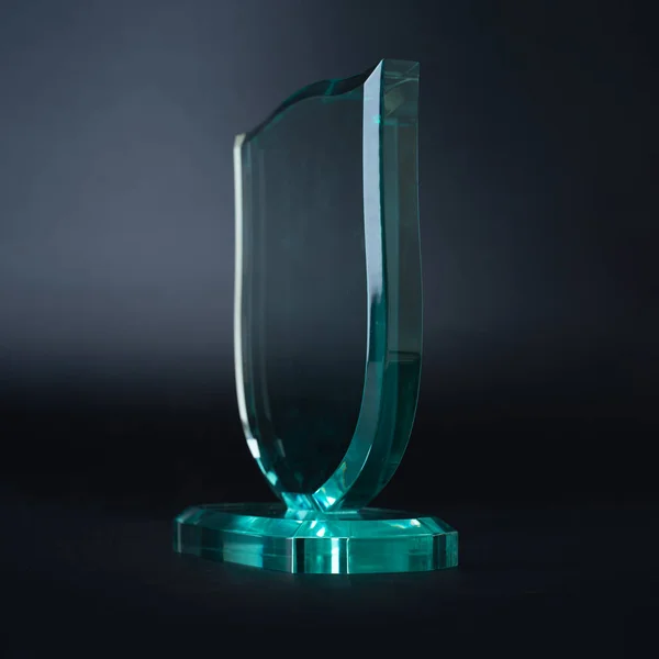 Crystal blank award isolated on black — Stock Photo, Image