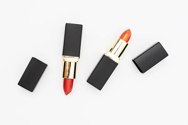 Red lipstick isolated on white — Stock Photo, Image