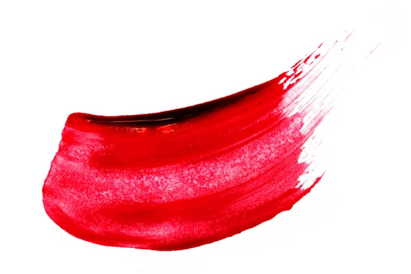 Watercolor Red Textured Strokes Isolated White — Stock Photo, Image