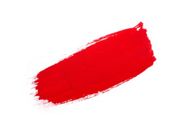 Beyaz arkaplanda kırmızı suluboya seti