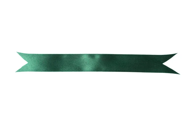 Zielone Banery Wstążki Etykieta Białym Tle — Zdjęcie stockowe