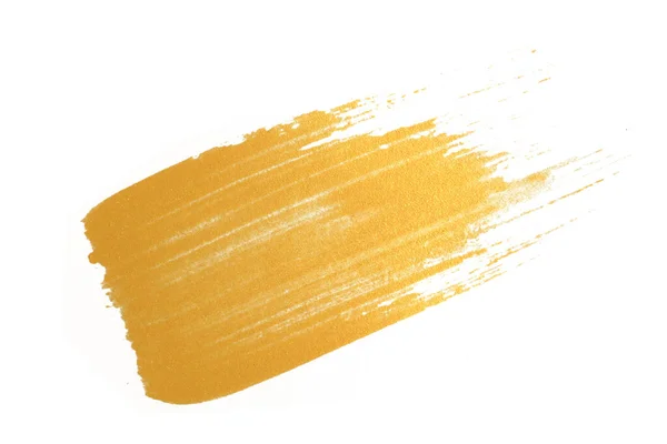Gold Textur Farbe Fleck Auf Weißem Hintergrund — Stockfoto
